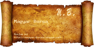 Magyar Borsa névjegykártya